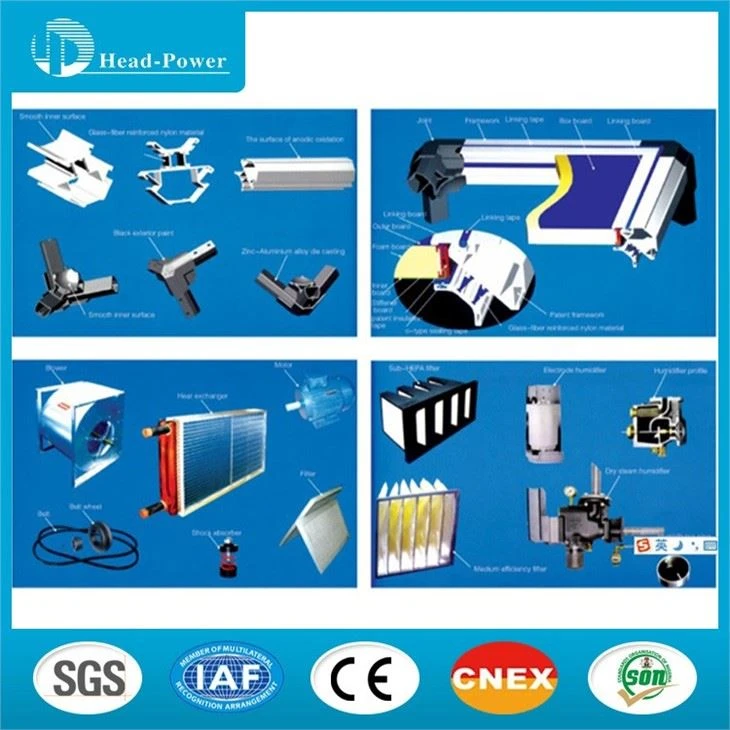 10000 Cfm Ahu Chiller Air Handling Unit 50mm Plate Aluminum HVAC 10000 Cfm Ahu Chiller Air Handling Unit 50mm Plate Aluminum HVAC